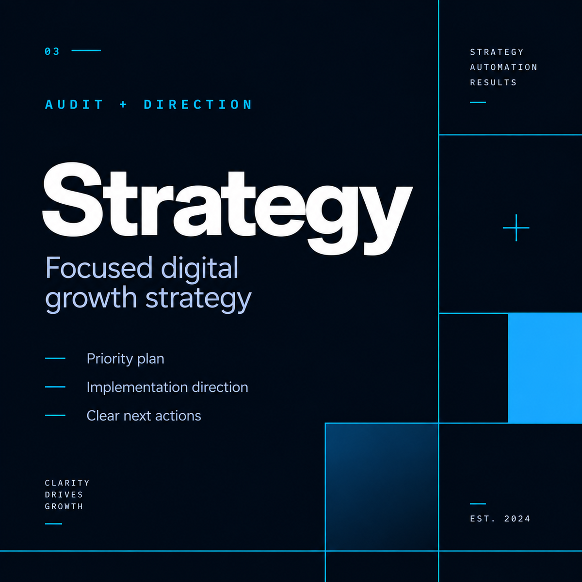 Digital Growth Strategy by The Kreativ Block for focused business growth direction and implementation planning