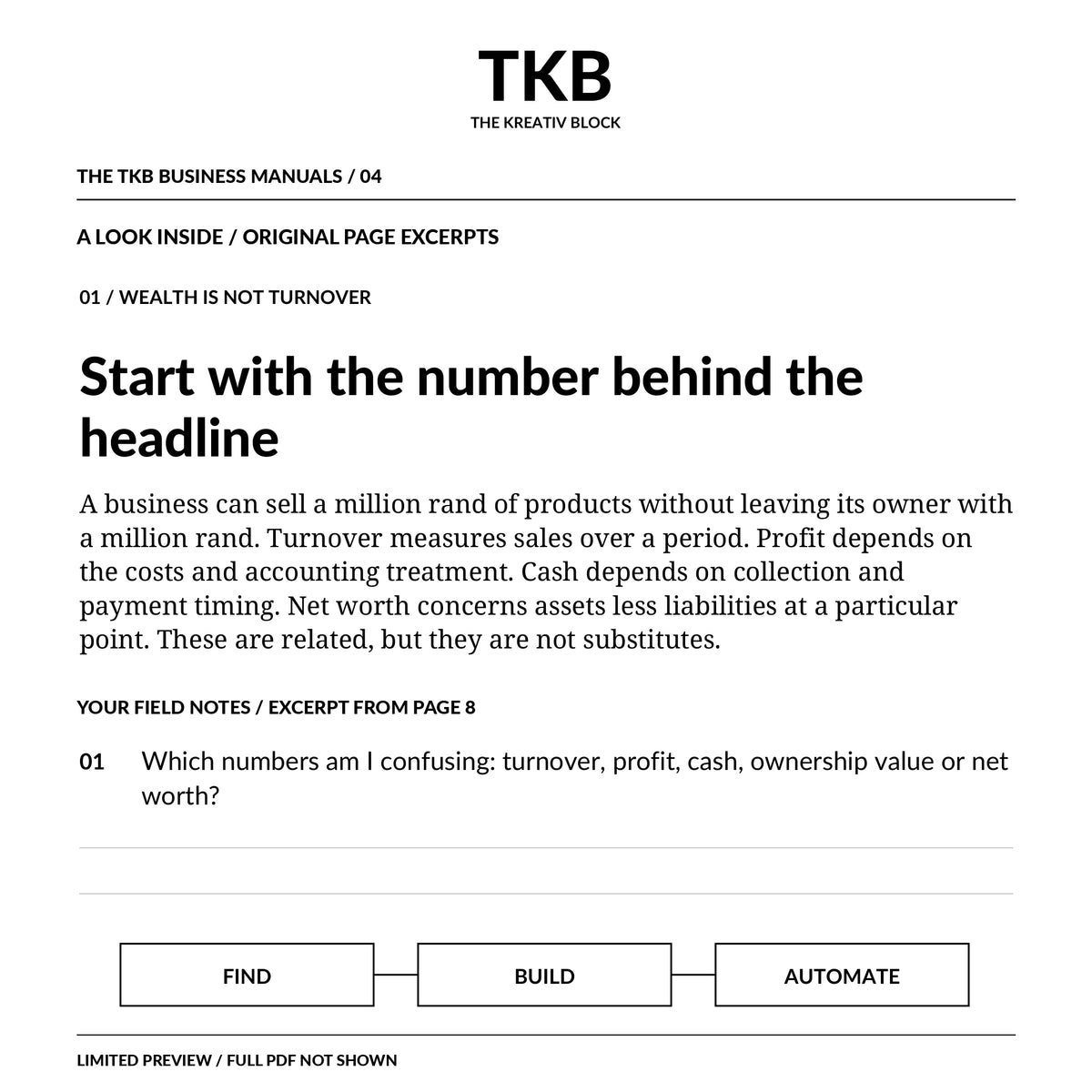 Original page 5 excerpt and page 8 writing prompt from Lessons from South African Millionaires.