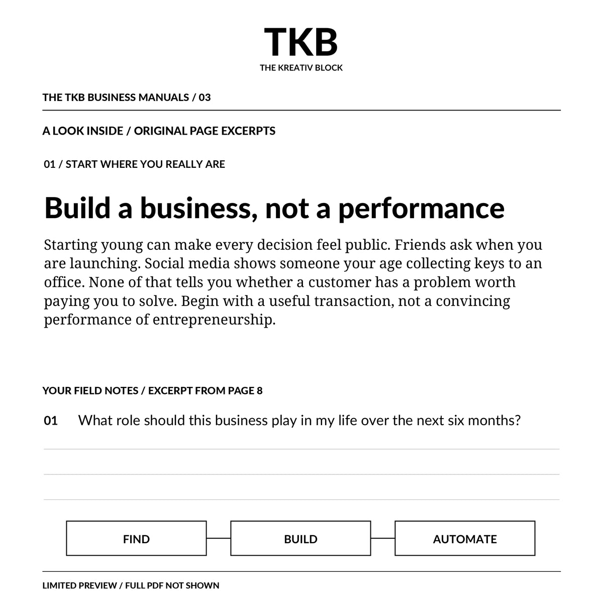Original page 5 excerpt and page 8 writing prompt from Running Business as a Young Adult in SA.